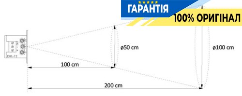 Лазерний датчик руху для сходів F&F DRL-12, монтаж ø35 мм, 12-24VDC, 50Вт, IP40, сірий