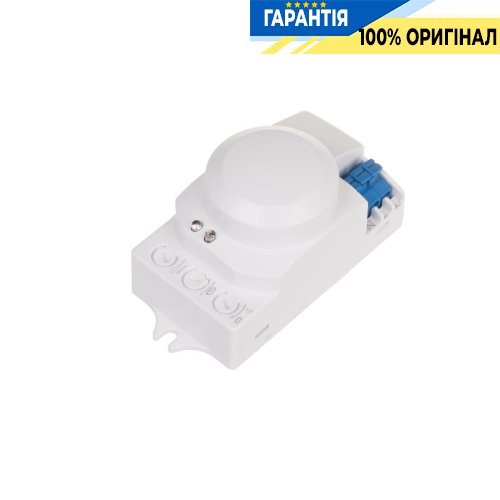Датчик руху мікрохвильовий F&F DRM-01-24V 360° 24V AC/5А IP20 накладний білий