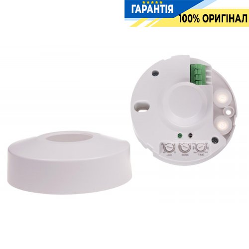 Датчик руху мікрохвильовий F&F DRM-02 360° 180-253В 5А IP20 накладний білий