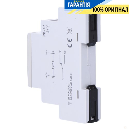 Електромагнітне реле F&F PK-1P-24V 1xNO/NC 16А 24V AC/DC на DIN-рейку
