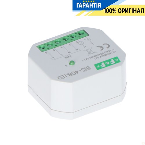 Бістабільне реле F&F BIS-408LED, 1xNO 16А 230В з захистом від пускового струму