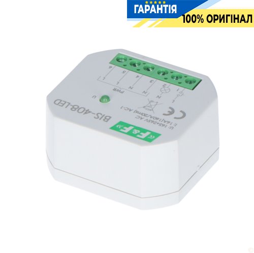 Бістабільне реле F&F BIS-408LED, 1xNO 16А 230В з захистом від пускового струму