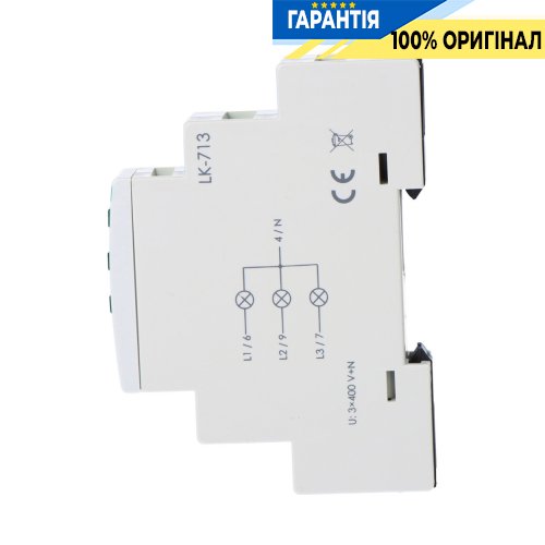 Индикатор питания F&F LK-713Y, 3 желтых LED, 3x230В, 1 модуль