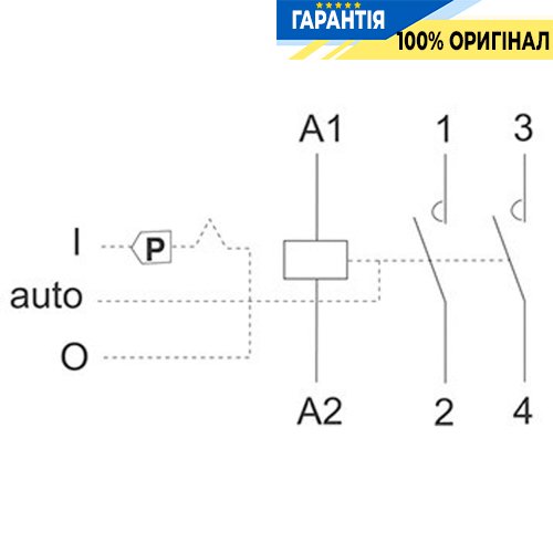 Контактор модульний F&F ST25-20-M, 2NO, 25А, 230В, на DIN-рейку
