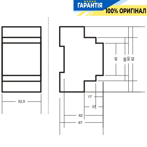 Модульний контактор F&F ST40-40-M, 4NO, 40А, 230В, DIN-рейка