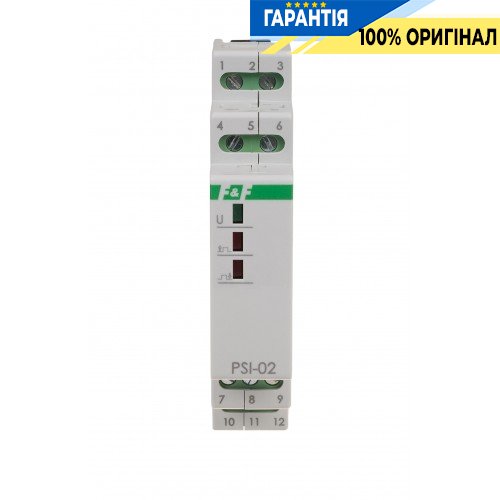 Преобразувач сигналу безперервно-імпульсний F&F PSI-02-230V DIN 2ПК 8А 230V/AC