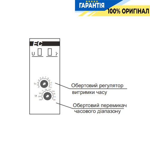 Реле часу PCA-513UNI F&F з затримкою включення, 1ПК 10А, 12-264V AC/DC, монтаж на DIN-рейку