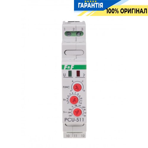 Реле часу F&F PCU-511UNI багатофункціональне 1ПК 10А 12-264V AC/DC DIN