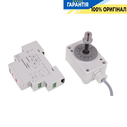 Реле часу PCU-518DUO F&F з зовнішнім потенціометром, 1NO/NC, 8А, 230В/AC, 24В/ACDC, монтаж на DIN-рейку