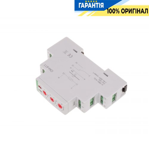 Обмежувач потужності F&F OM-611 1NO 230В 8А (0,5-5А) з підключенням через трансформатор