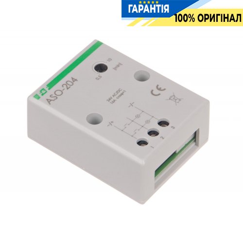 Реле сходове ASO-204 F&F, 1НО, 24V AC/DC, 16А, затримка 0,5-10 хв
