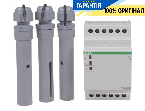 Реле уровня жидкости F&F PZ-829RC с 2 уровнями и 3 зондами в комплекте