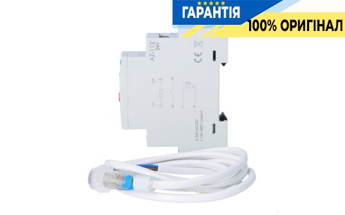 Сумеречне реле AZ-112-24V F&F DIN 24V AC/DC 1НО 16А 2-1000Lx для автоматичного ввімкнення освітлення