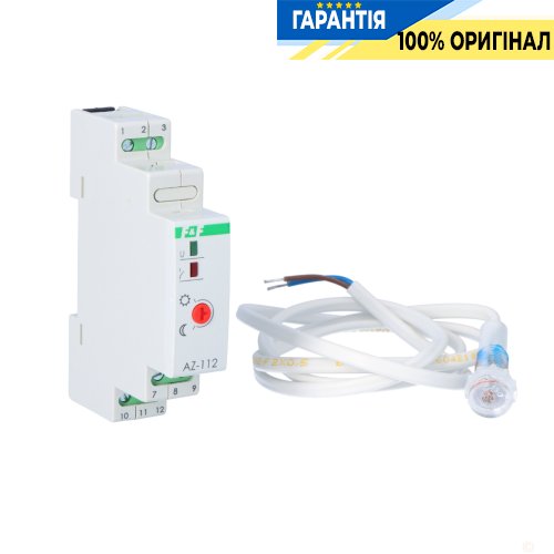 Сумеречне реле F&F AZ-112 DIN 220-230В AC 1НО 16А 2-1000Lx