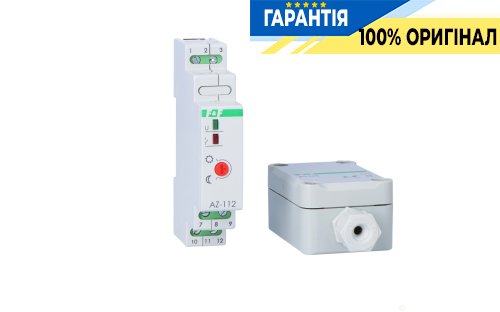 Сумеречне реле з герметичним зондом AZ-112-PLUS F&F DIN 220-230В AC 1НО 16А 2-1000Lx