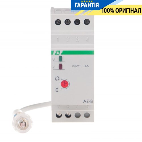 Сумеречное реле F&F AZ-B UNI DIN 12-264В AC/DC 1НО 16А 2-1000Lx