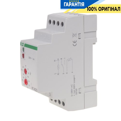 Регулятор температуры RT-823 F&F DIN 1ПК 16А 230V/AC, диапазон +60°C до +95°C
