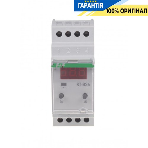 Регулятор температуры F&F RT-826 DIN 1ПК 16А 230V/AC, диапазон -25°C до +130°C