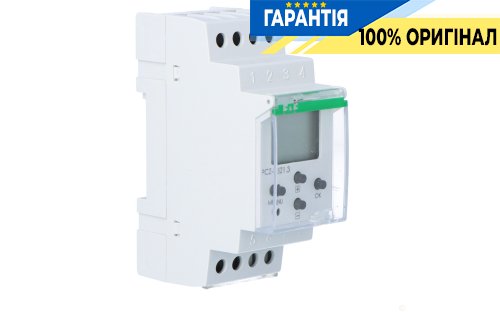 Таймер програмований F&F PCZ-521.3 DIN 24-264В AC/DC 1ПК 16А тижневий одноканальний з NFC