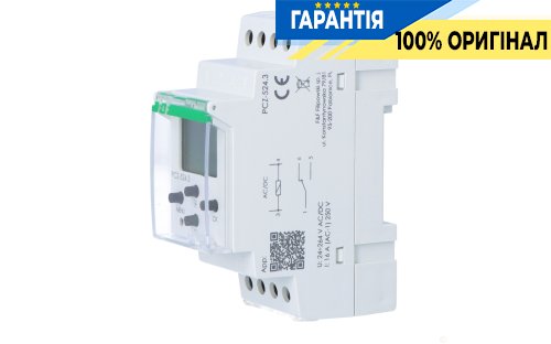Программируемый таймер F&F PCZ-524.3 DIN 24-264В AC/DC 1ПК астрономический одноканальный с NFC