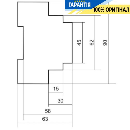 Реле тока F&F EPP-620 2NO/NC 2х8A 24-240VAC/DC рег. 0,02–5А 4 функции