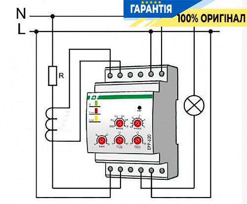 Реле тока F&F EPP-620 2NO/NC 2х8A 24-240VAC/DC рег. 0,02–5А 4 функции