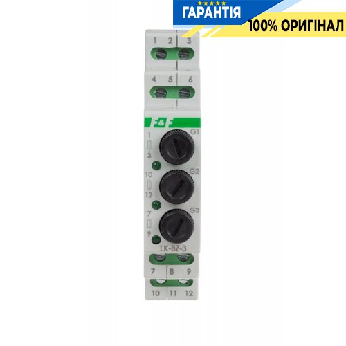 Блок предохранителей LK-BZ-3G F&F с индикатором 3×230В~+N (6.3А), 3 LED, артикул LK-BZ-3G