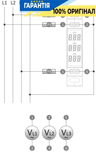 Индикатор напряжения трехфазный F&F WNC-3 с артикулом WNC-3 для контроля сети