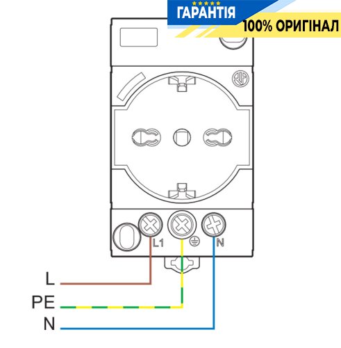 Розетка на DIN-рейку Schuko Finder 7U.00.8.230.0000 сіра, надійне підключення електроприладів