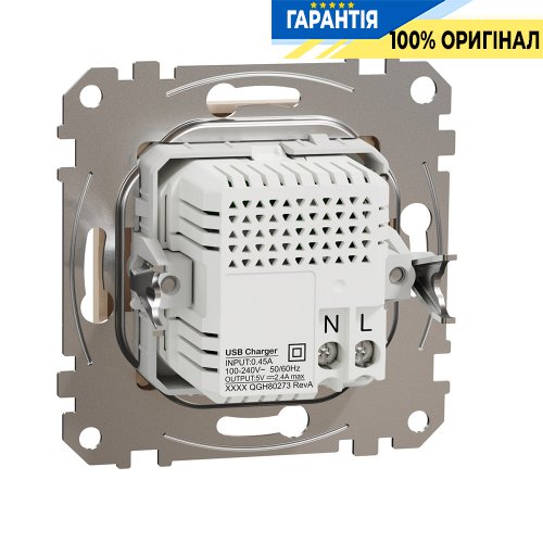 USB розетка тип A+C 2,4A Schneider Electric Sedna Design SDD112402 (колір - бежевий)