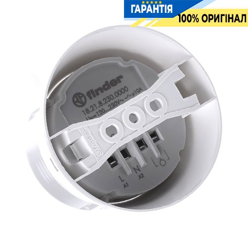 Датчик руху стельовий накладний 360°/110° 1НО 10А 230В AC IP40 Finder 182182300000