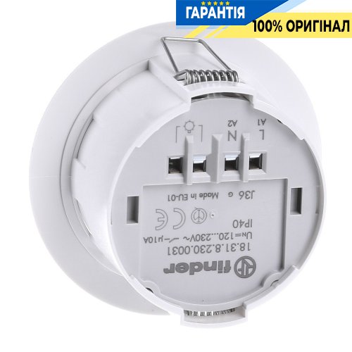Датчик движения и присутствия Finder 18.31.8.230.0031 1NO 10A AgSnO2 360°/110° потолочный скрытый/открытый монтаж