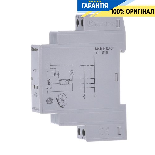 Імпульсне реле Finder 13.8.1.8.230.0000PAS, 1NO, 16A, 230В AC, AgSnO2, 3/4 провід, з підсвіткою, 1-модуль