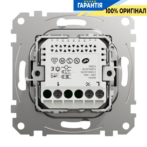 Універсальний поворотний димер для Led ламп Schneider Electric «Sedna Design» SDD113502 (колір - алюміній)