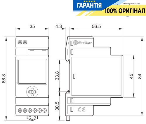 Цифровое недельное реле времени 2ПК 16А 230В NFC Finder 12.62.8.230.0000