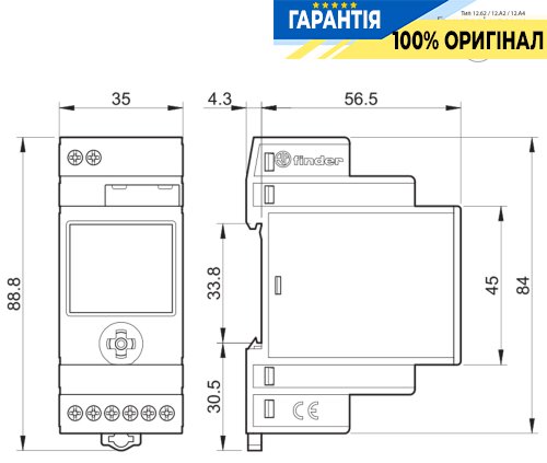 Цифровое недельное астрономическое реле времени 2ПК 16А 24V AC/DC NFC Finder 12.A2.0.024.0000