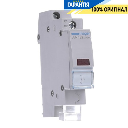 Светодиодный индикатор фаз Hager SVN122 красный 230В AC для контроля напряжения