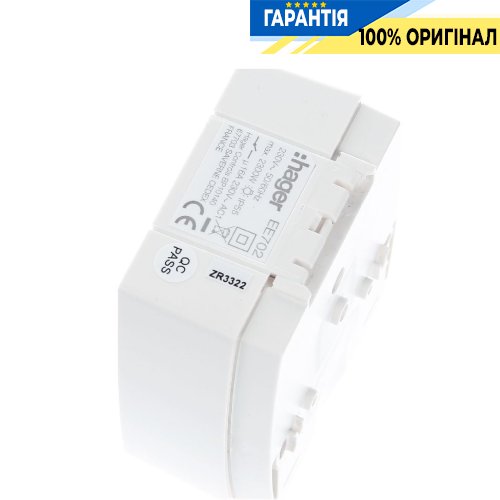 Сумеречний вимикач Hager EE702 для відкритої проводки IP55, 2300Вт, 230В, 2–1000лк