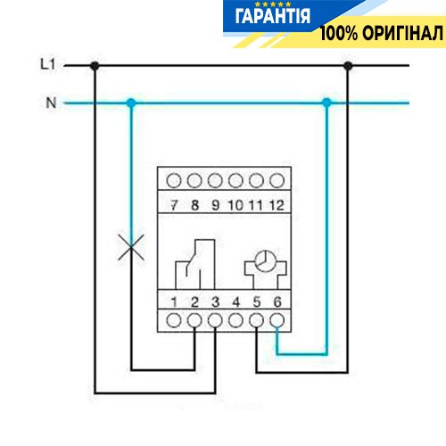 Аналоговий тижневий таймер 16А 1 перемикаючий контакт Hager EH171 з резервом ходу 200 год