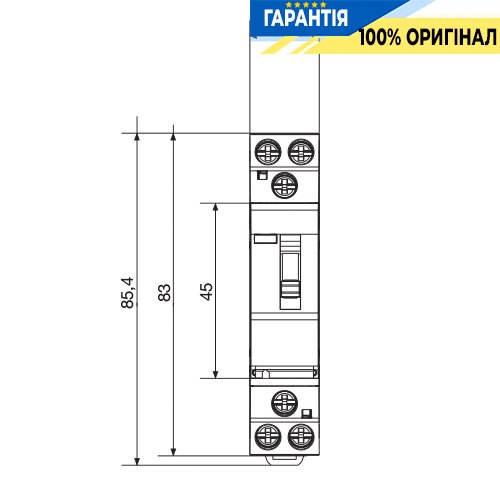 Контактор силовий Hager ESC227 230В 25А 1Н.В+1Н.П
