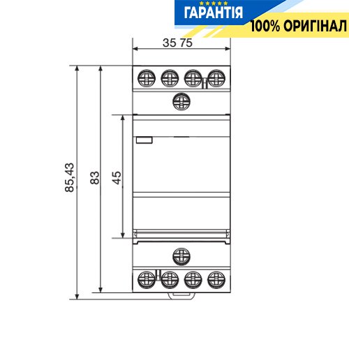 Контактор силовий Hager ESC428 230В 25А 3НО+1НЗ