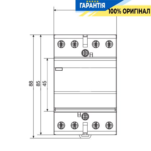 Контактор силовий Hager ESC340 230В 40А 3Н.О для електромереж
