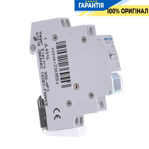 Импульсное реле Hager EPN518, 1н.з.+1н.о., 16А, управление 24V AC/12V DC