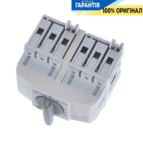 Трипозиційний модульний перемикач Hager HIM302, 3 полюси, 20А, для проводів до 16мм²