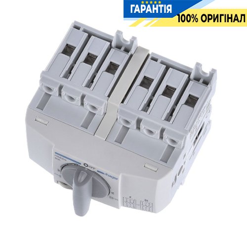 Переключатель трёхпозиционный модульный I-0-II, 3 полюса, 40А, до 16мм², HIM304 Hager