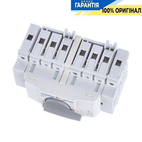 Перемикач трипозиційний модульний I-0-II 4 полюси 20А до 16мм² HIM402 Hager