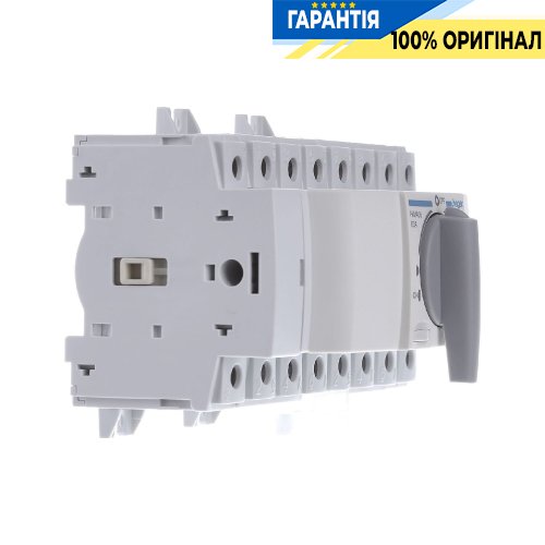 Переключатель трёхпозиционный модульный I-0-II 4 полюса 63А до 35мм2 Hager HIM406