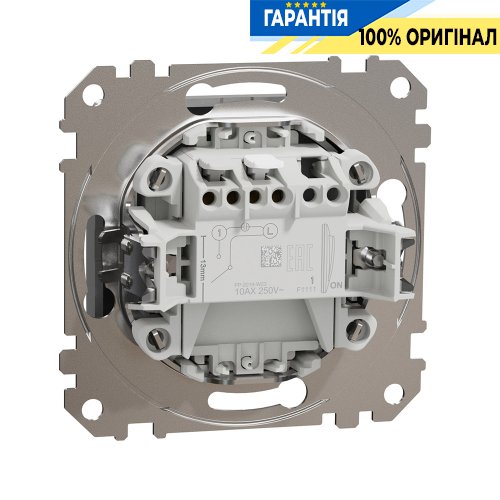 Карточный выключатель 10А, Schneider Electric «Sedna Design» SDD113121 (цвет - алюминий)