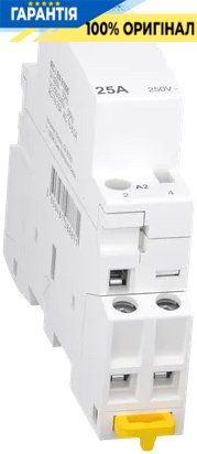 Контактор Schneider Electric 25A 250V 2НО котушка 230-240V AC DIN Acti9 iCTK A9C40225