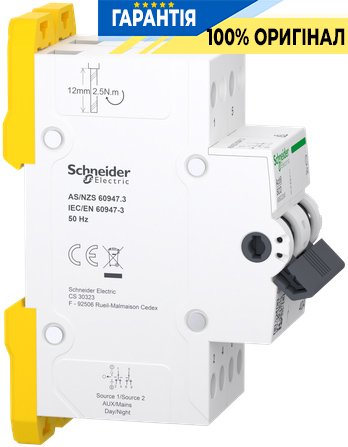 Перемикач 3-позиційний (I-0-II) iSSW Acti9, 2 полюси, 40 А, 400/415 В, Schneider Electric A9SCO240